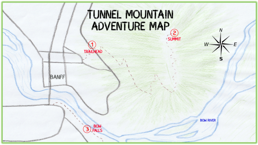 Tunnel Mountain Adventure Map - Banff - Epic Trip Adventures